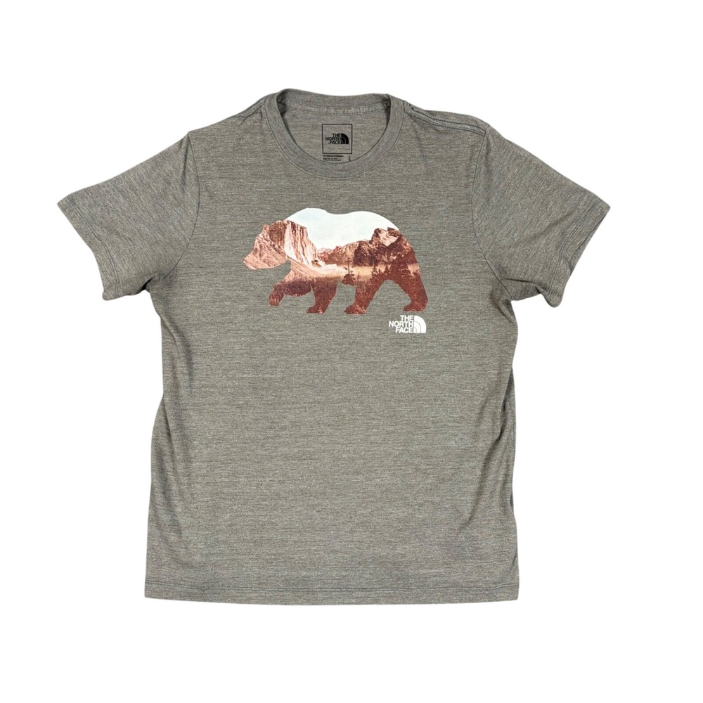 The North Face T-Shirt Women L Gray‎ Bear Mountain Graphic Short Sleeve Crewneck